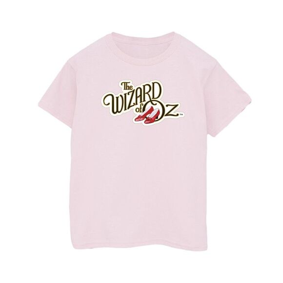 The Wizard Of Oz Womens/Ladies Shoes Logo Cotton Boyfriend T-Shirt / Baby Pink - Picture 1 of 3